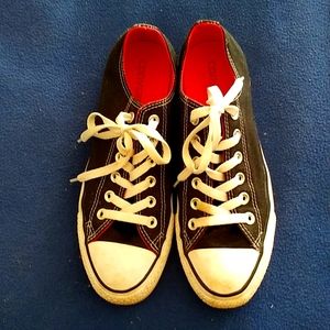 Converse Chuck Taylor Low top double tongue black and pink